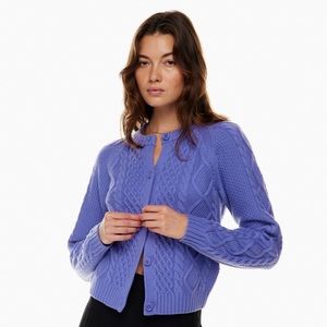 Aritzia Sunday Best dwell cardigan peri purple